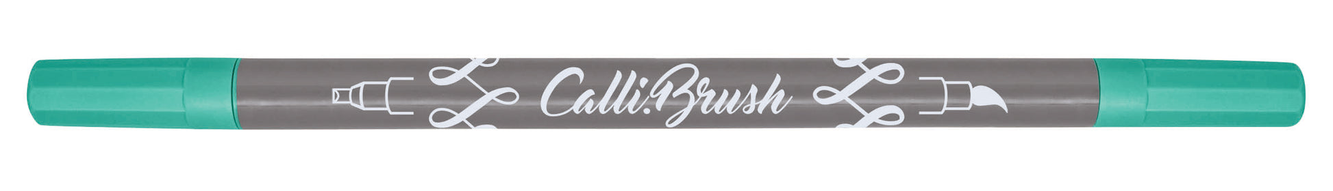 ONLINE Callibrush Pen Pinselstift, Doppelspitze – Kalligrafiespitze 2 mm, Pinselspitze, wasservermalbar, türkis