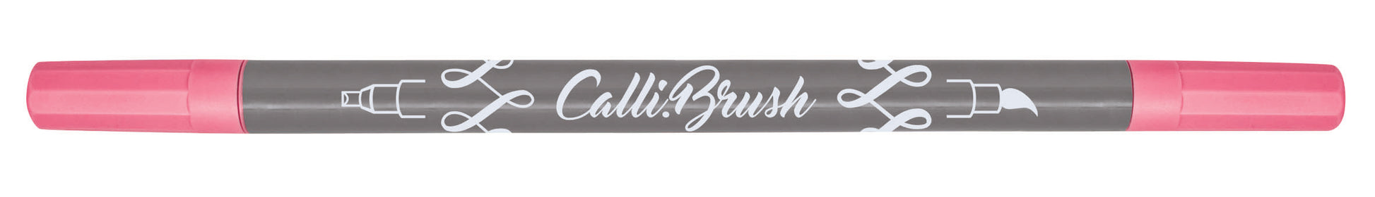 Online Calli.Brush Brush Pen, Doppelspitze – Pinselspitze + Kalligrafiespitze, 2 mm, wasservermalbar, Pink