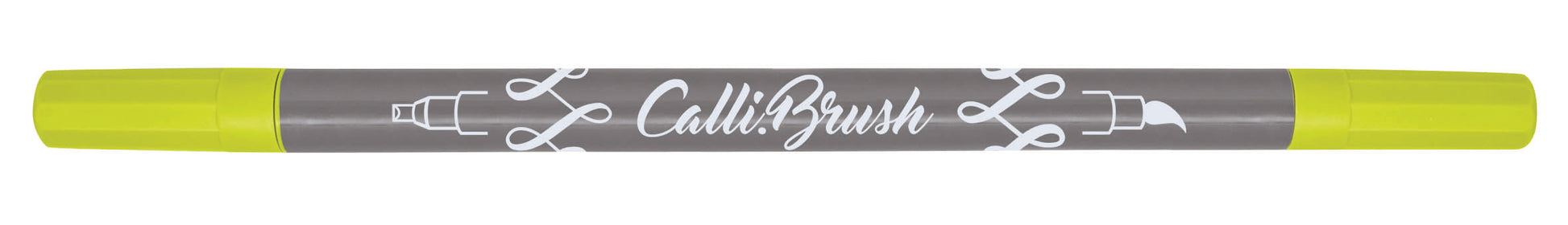 Online Callibrush Brush Pen, Doppelspitze – Pinsel + Kalligrafie-Spitze, 2 mm, wasserbasiert, Lime