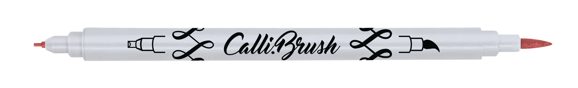 ONLINE Callibrush Brush Pen Metallic – Pinselspitze, Rot