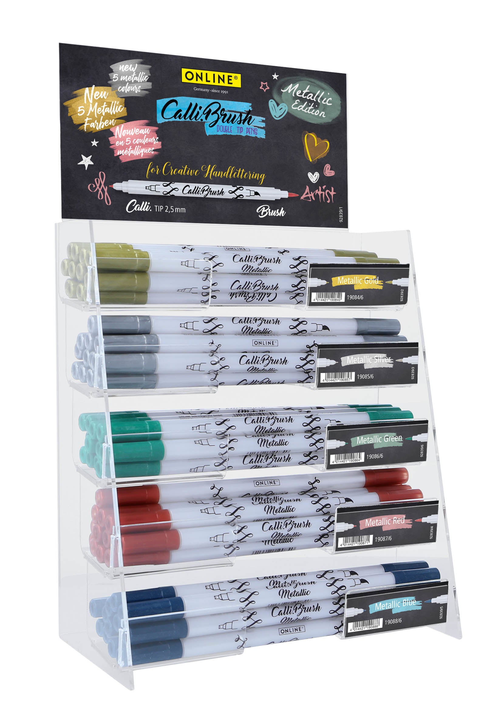 ONLINE Callibrush Metallic Pinselstift – 60 Farben