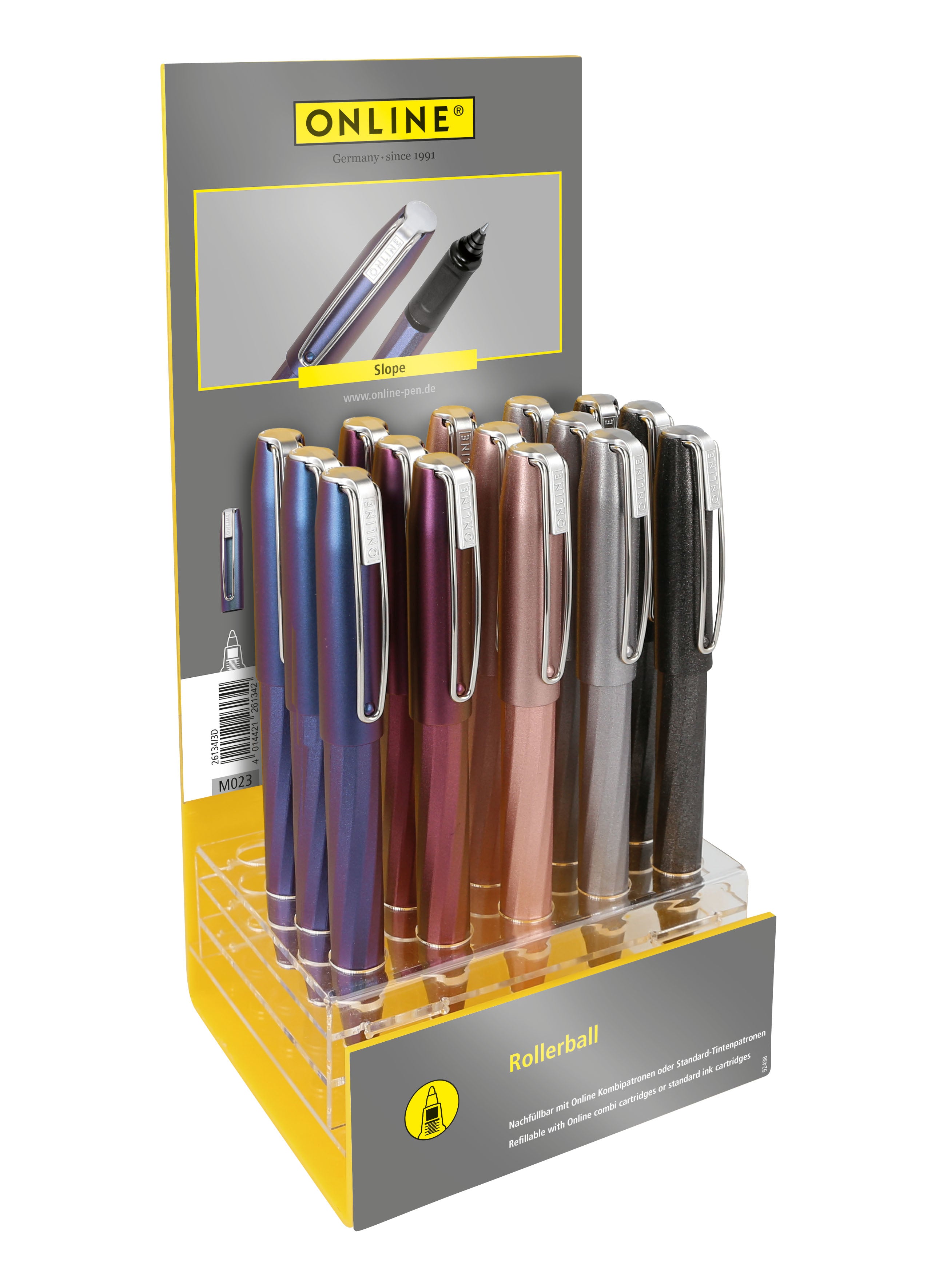 Online Tischprospekthalter – Acryl – 139×281×129 mm – 26140/15 Slope