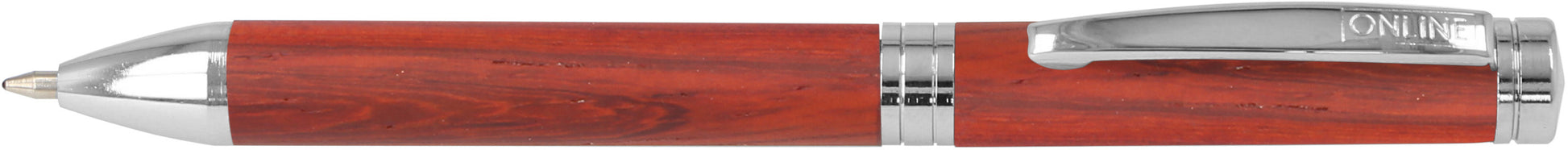 ONLINE Nature Style 31171/3D Kugelschreiber – Schwarz, Rosenholz, Standard D1 Mine, nachfüllbar