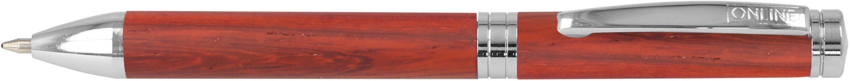 ONLINE Nature Style 31171/3D Kugelschreiber – Schwarz, Rosenholz, Standard D1 Mine, nachfüllbar