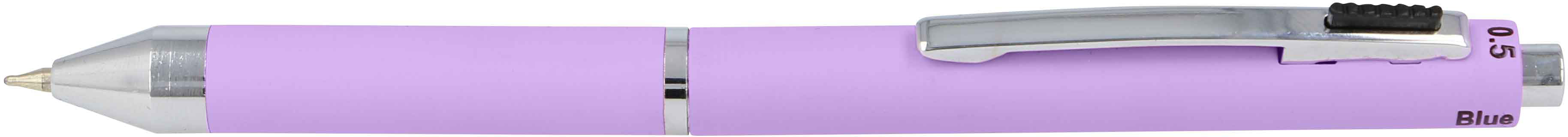 Online M 32074/3D Multifunktions-Kugelschreiber – 3 Farben (Schwarz/Blau/Rot), 0,7 mm Bleistift, Violett