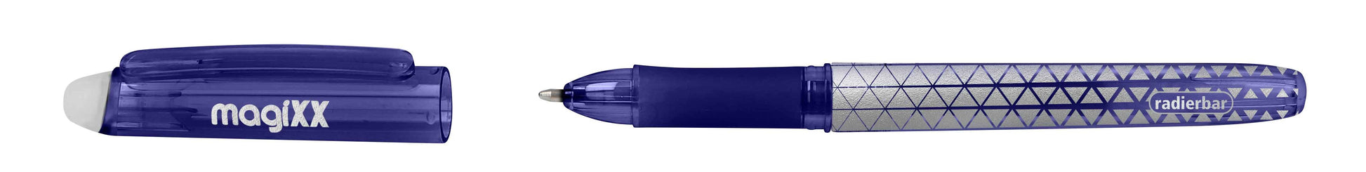 Online MagiXX Classic Gelschreiber – Blau, Spitze 0,7 mm, radierbar, nachfüllbar, 6er-Set