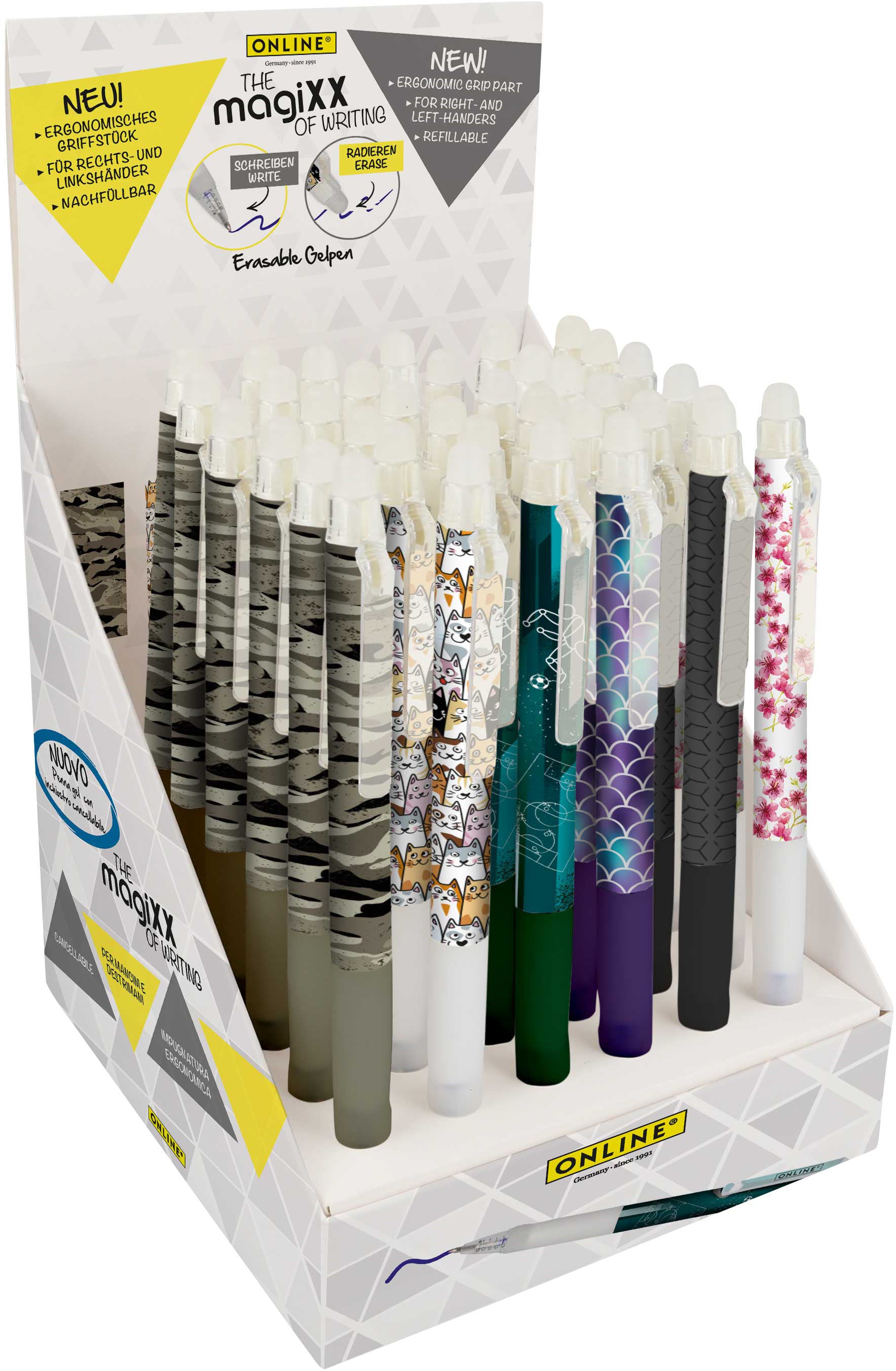 Online MAGIXX Gelschreiber – Blau, Spitze 0,7 mm, radierbar, nachfüllbar, 36er-Set