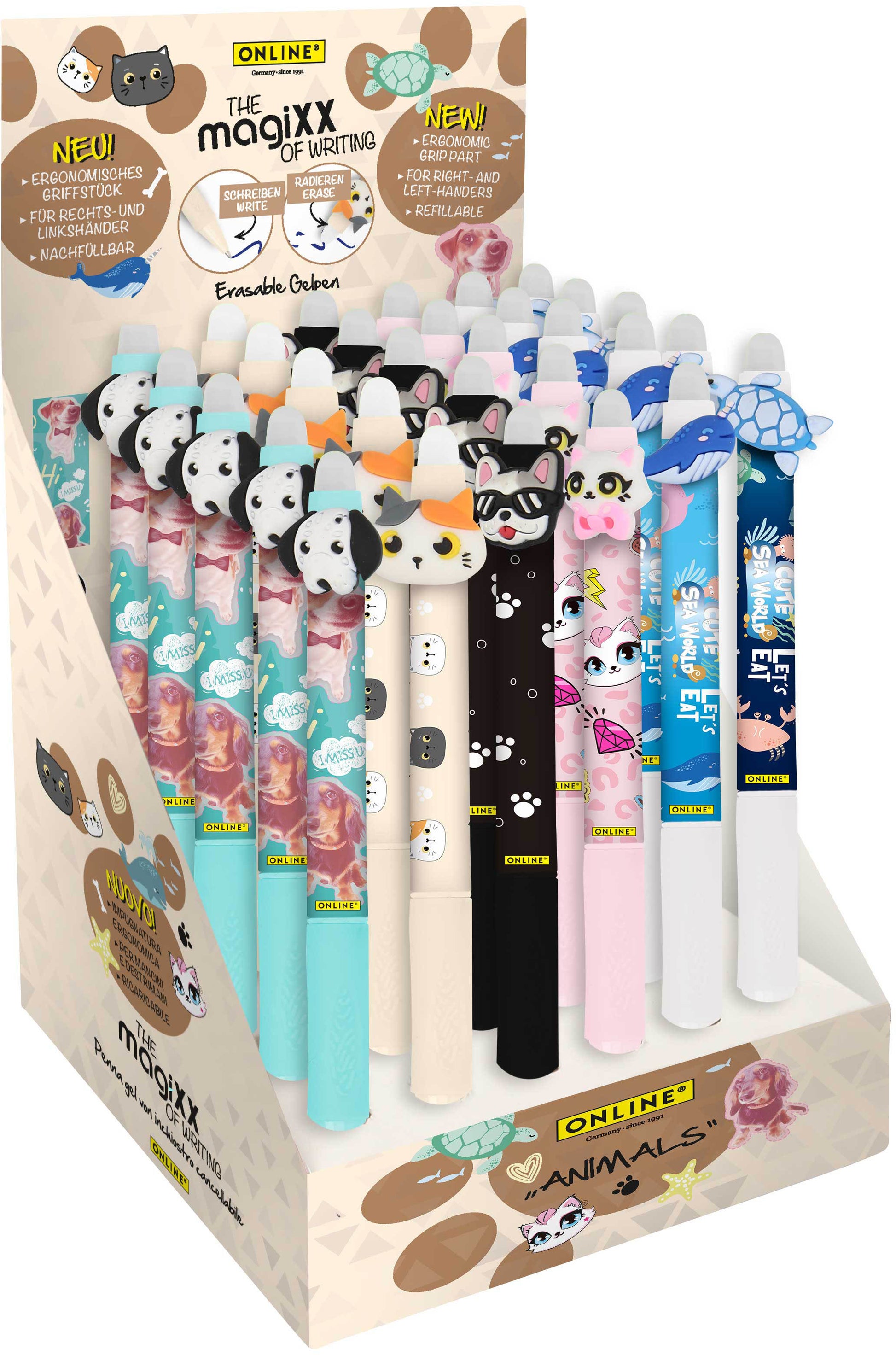 Online magiXX Animals Gelschreiber – Farben sortiert, 30er-Set
