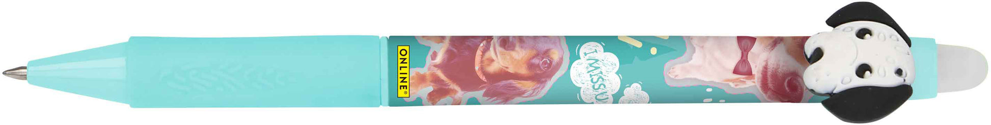 Online magiXX Fun Puppy Gelschreiber – blau, Spitze 0,7 mm, radierbar, nachfüllbar, 3er-Set
