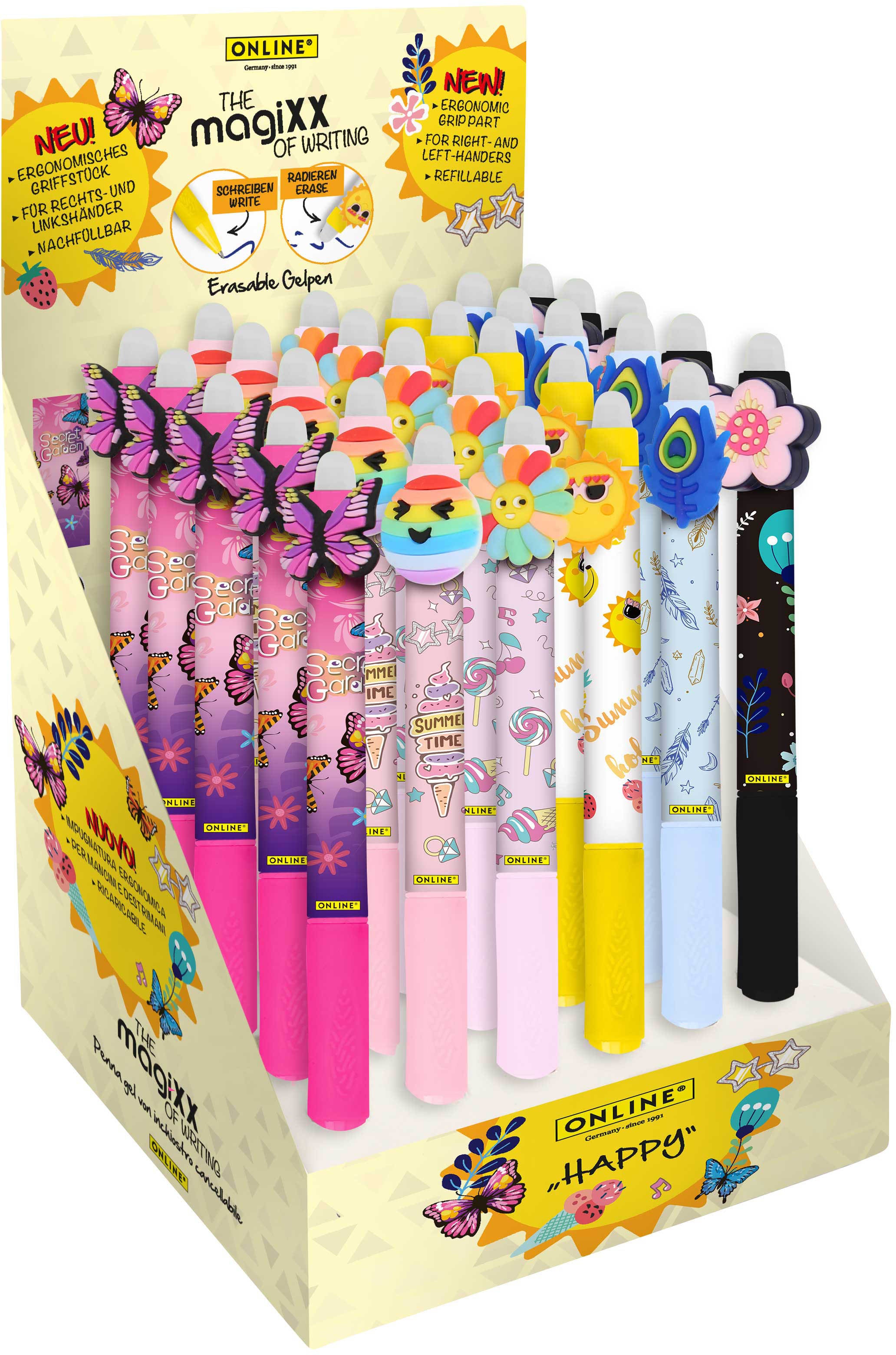 Online MAGIXX Fun Happy Gelschreiber – Farben sortiert, 30er-Set