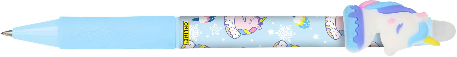 Online magiXX Unicorn Gelschreiber – blau, Spitze 0,7 mm, radierbar, nachfüllbar, 3er-Set