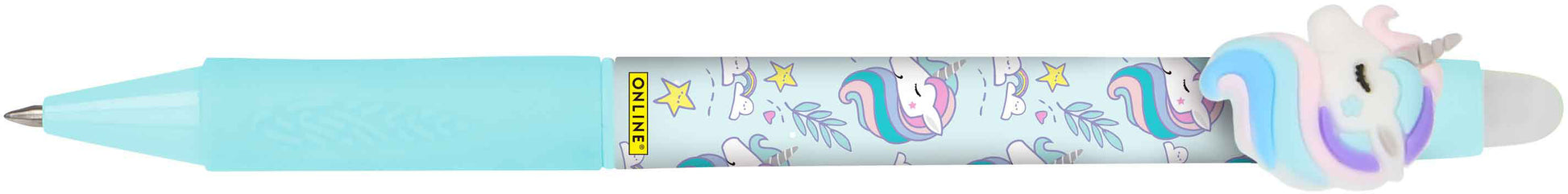 Online magiXX Unicorn 2 Gelschreiber – Blau, Spitze 0,7 mm, radierbar, nachfüllbar, 3er-Set