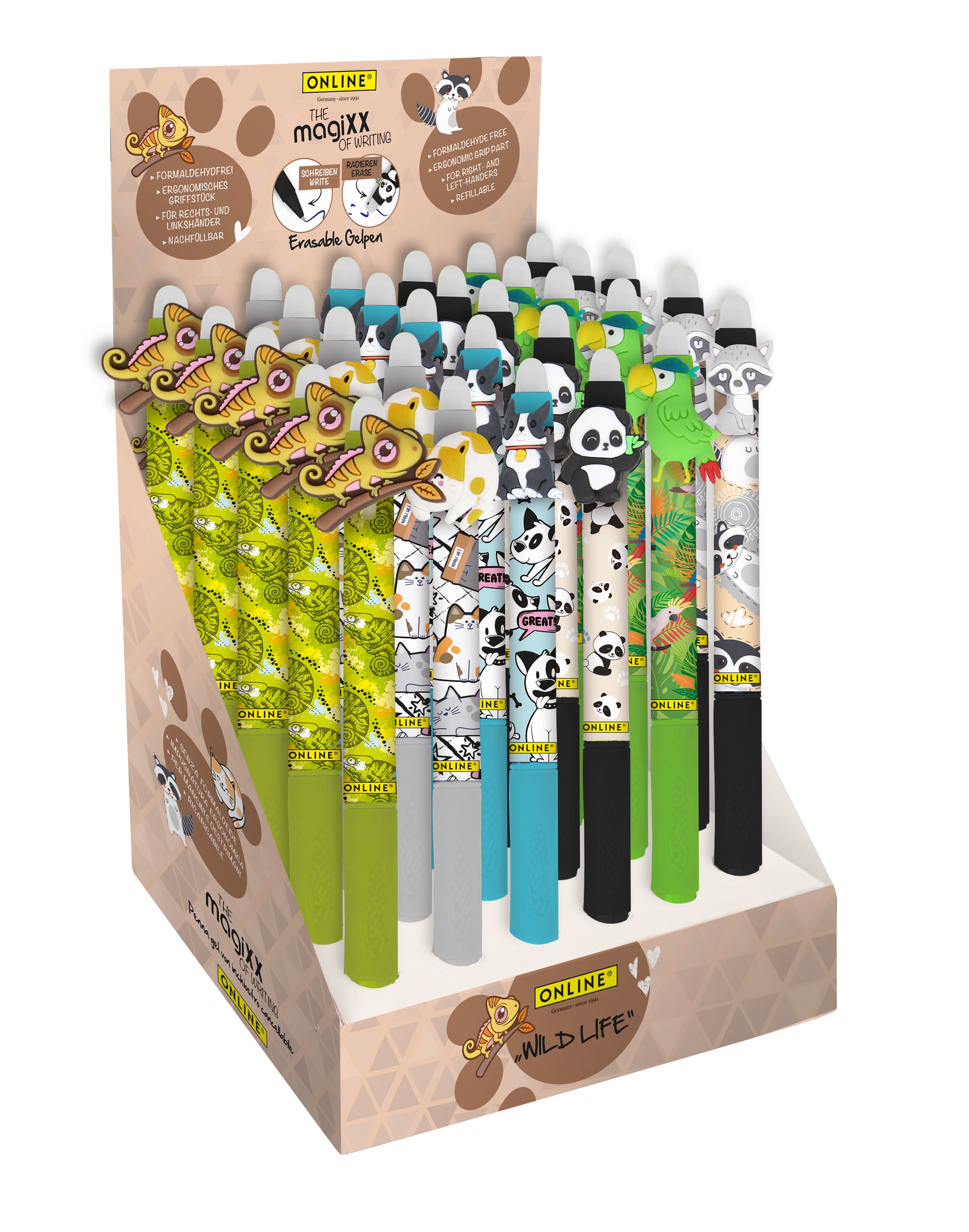 Online magiXX Wild Life 35490/30 Gelschreiber – Farben sortiert, 30er-Set