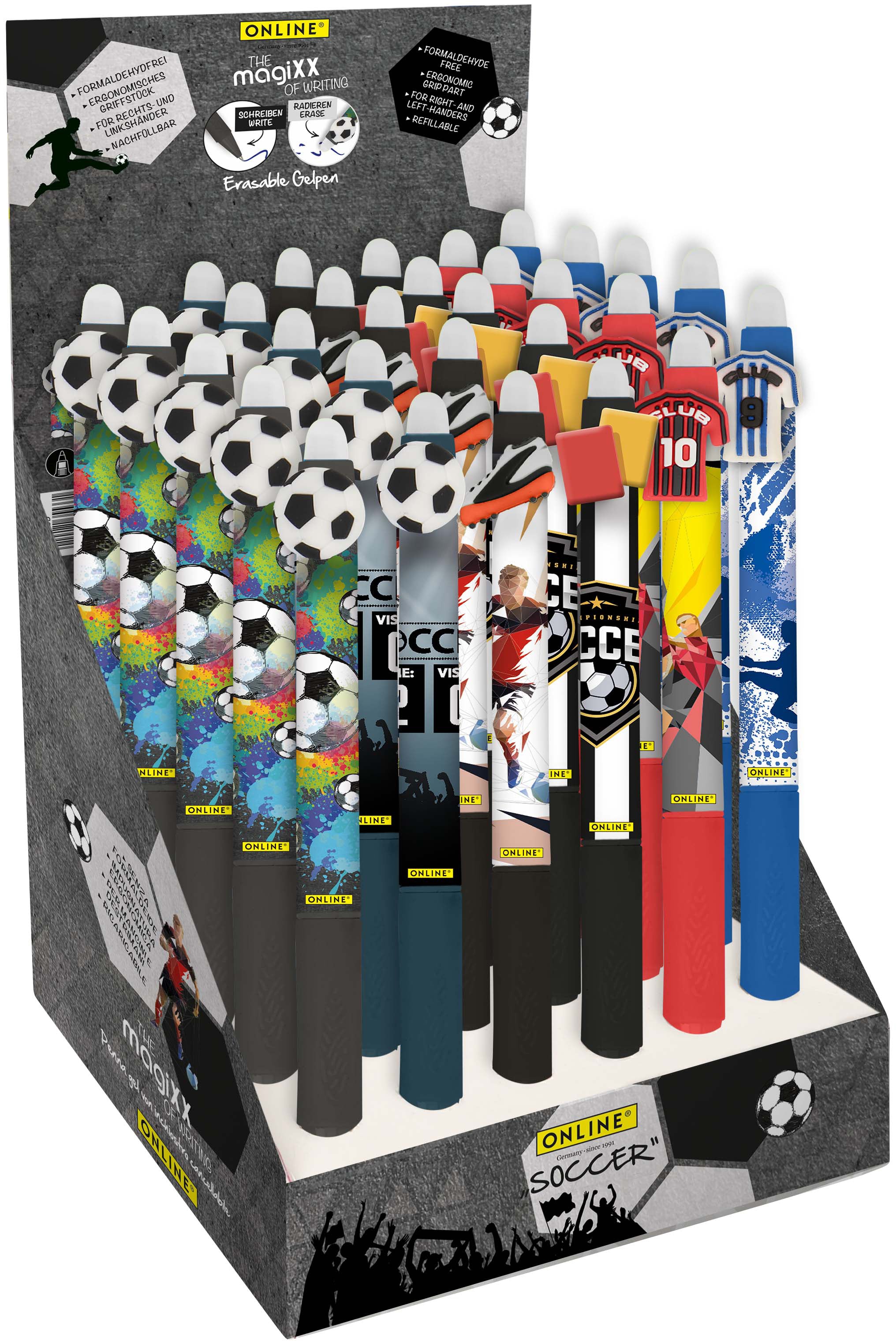 Online Magixx Gelschreiber – Blau, Spitze 0,7 mm, radierbar, 30er-Set