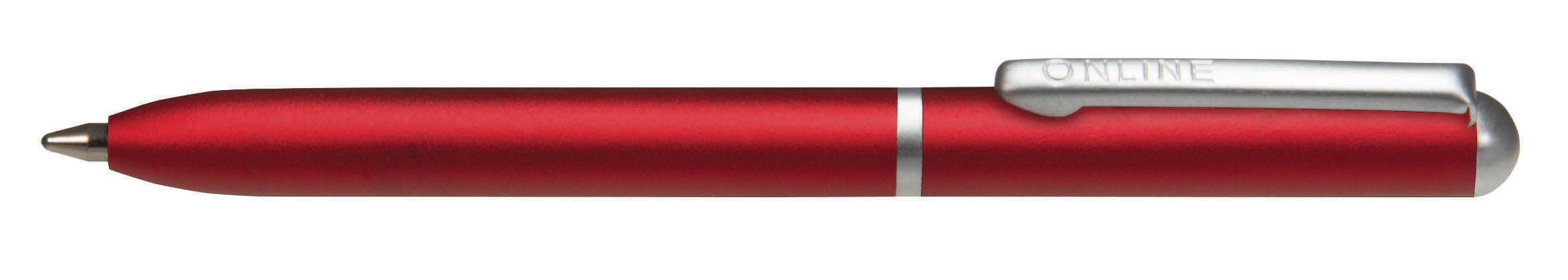 ONLINE M 43010/3D Mini Kugelschreiber – Blau, Dreh, Metall, Rot, nachfüllbar