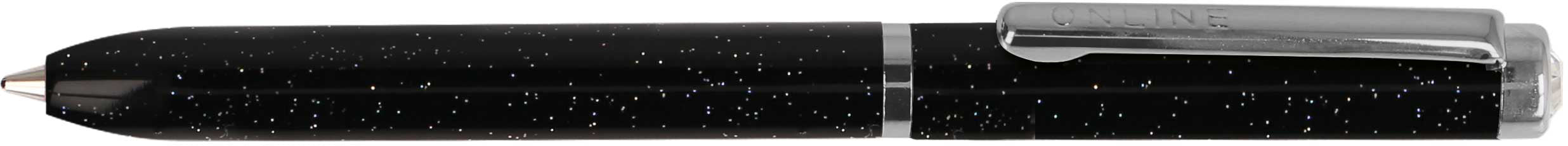 Online M 43043/3D Mini Portemonnaie Kugelschreiber – Blau, Dreh, Metall, Schwarz, Crystallelement, nachfüllbar