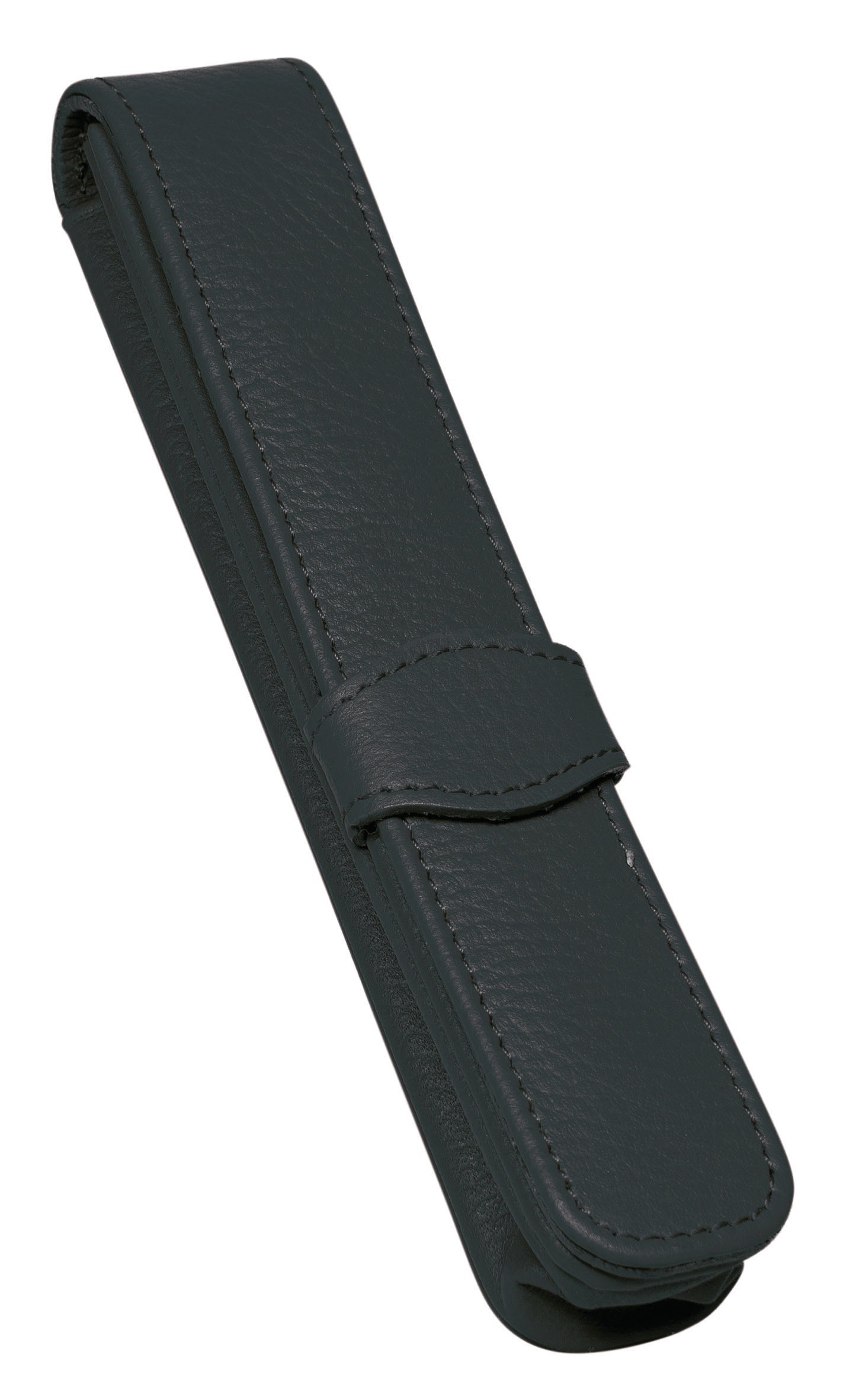 Online Classic – Etui für 1 Schreibgerät, Schwarz, Leder, 2,9 × 2,6 × 15,3 cm