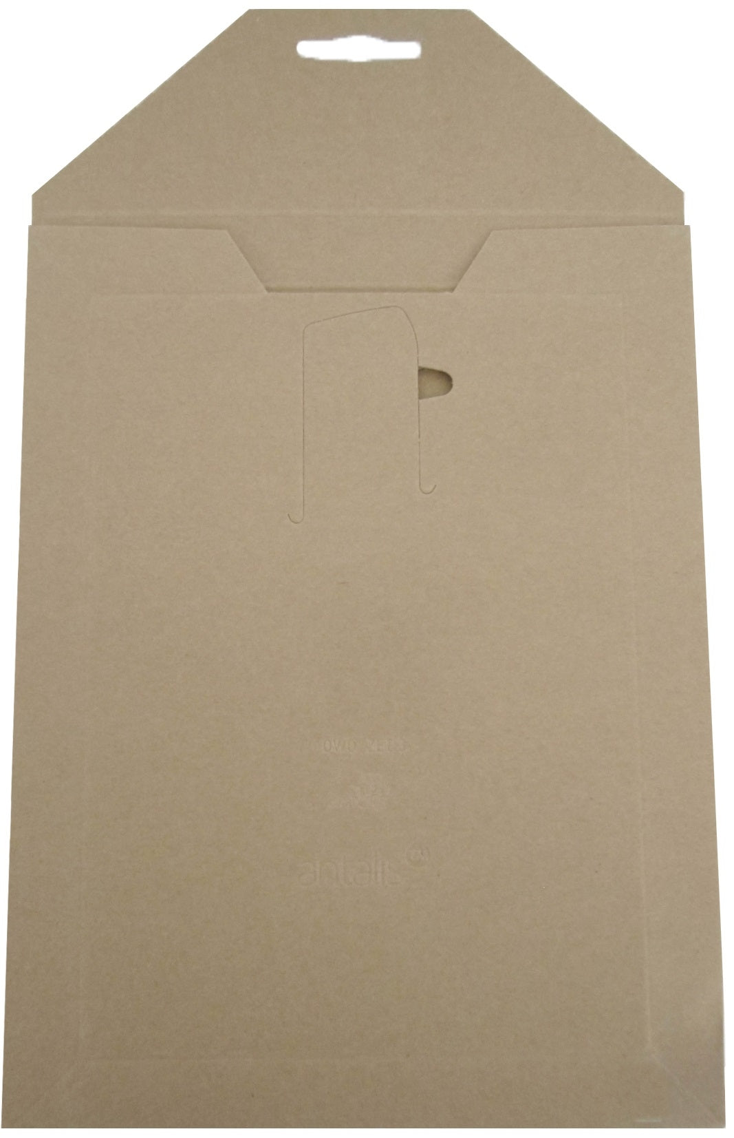 Owo-zet Karton-Versandtasche – 177 × 100 × 325 mm, Zungenverschluss, Karton, Braun