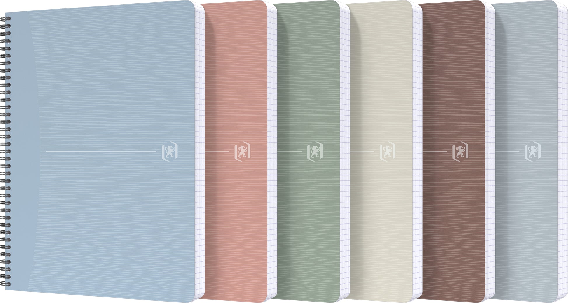 Oxford Spiralbuch – A4 – 90 Blatt – 90 g/m² – Doppelspirale, Kopfzeile, SCRIBZEE-kompatibel, mehrfarbig, PEFC