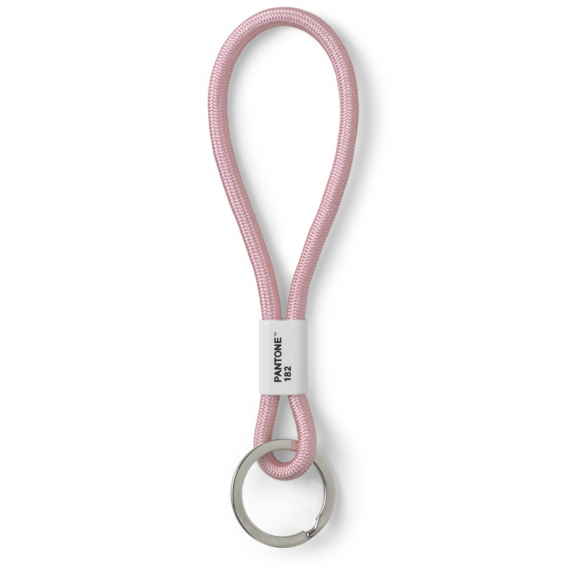 Pantone Textilband Schlüsselanhänger S – Bandlänge 13 cm, Nylon, Hellrosa 182