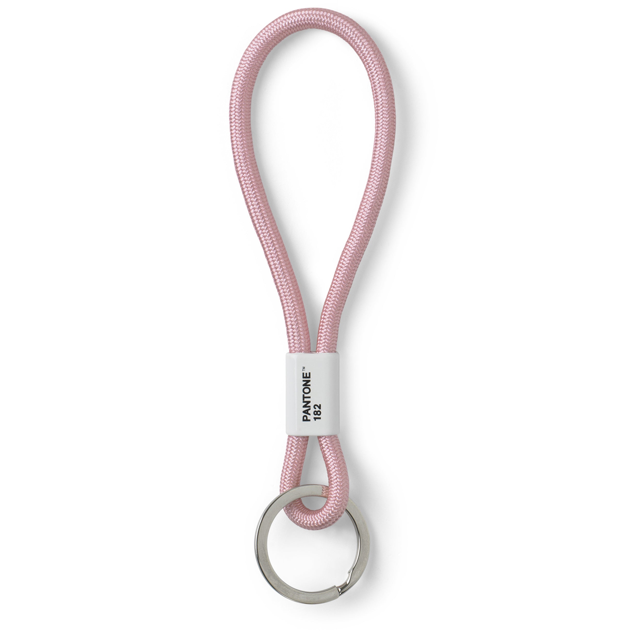 Pantone Textilband Schlüsselanhänger S – Bandlänge 13 cm, Nylon, Hellrosa 182