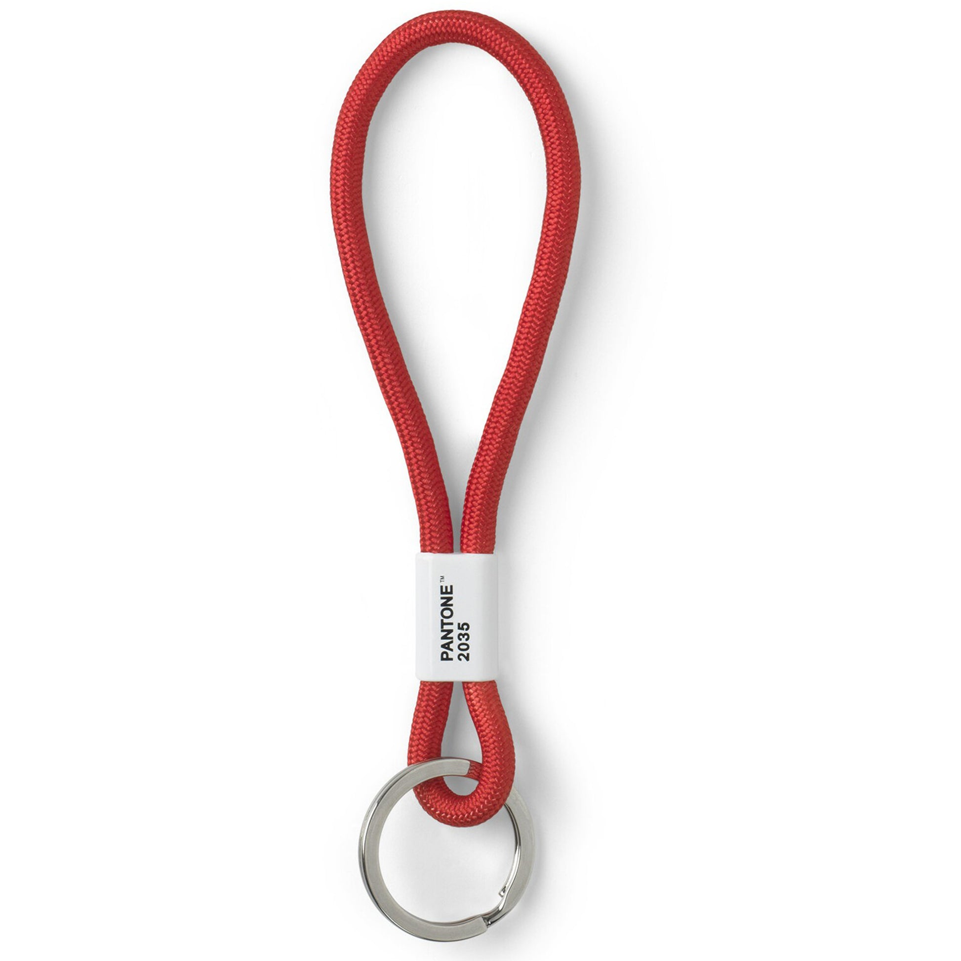Pantone Textilband Rot 2035 – mit Schlaufe, Nylon, Bandlänge 13 cm