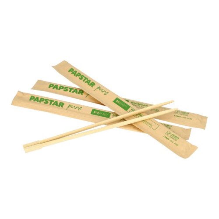 Papstar Bambus-Essstäbchen, 23 cm – natur – 50 Paar