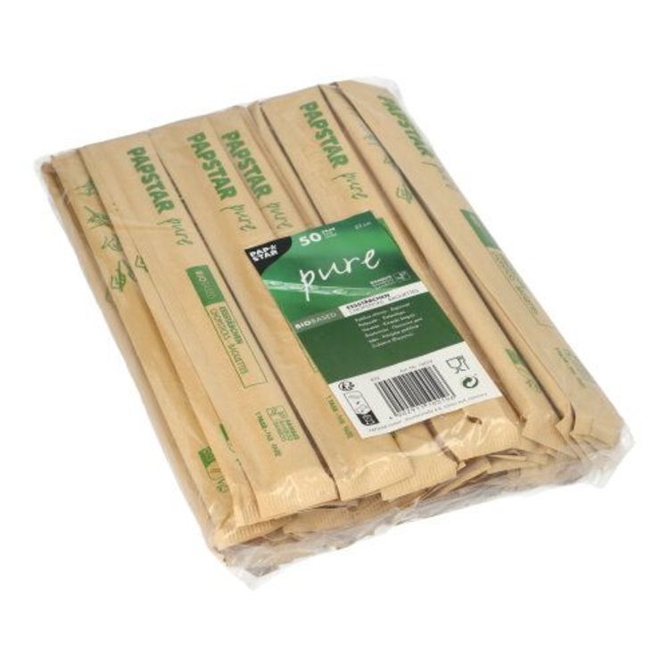 Papstar Bambus-Essstäbchen, 23 cm – natur – 50 Paar