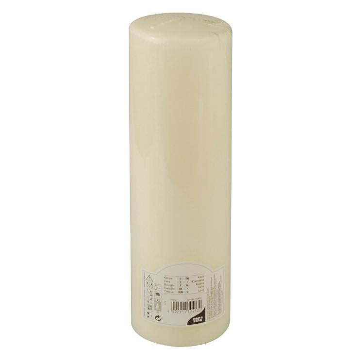 Papstar Stumpenkerze – Ø 8 × 29 cm – Paraffin, elfenbein – rund 150 h