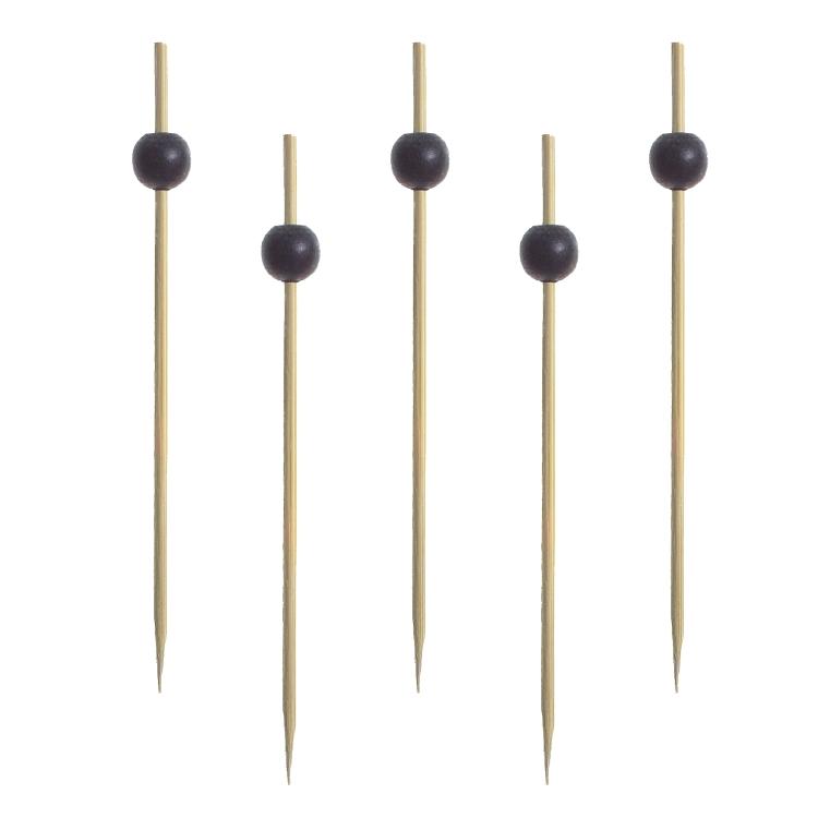 Papstar Rührstäbchen BLACK PEARL, Bambus, 12,5 cm – schwarz – 250 Stk.