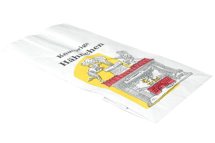 Papstar Papierbeutel – Weiss, Papier mit Aluminiumeinlage, 28 × 13 × 8 cm, für Hähnchen, 100 Stück