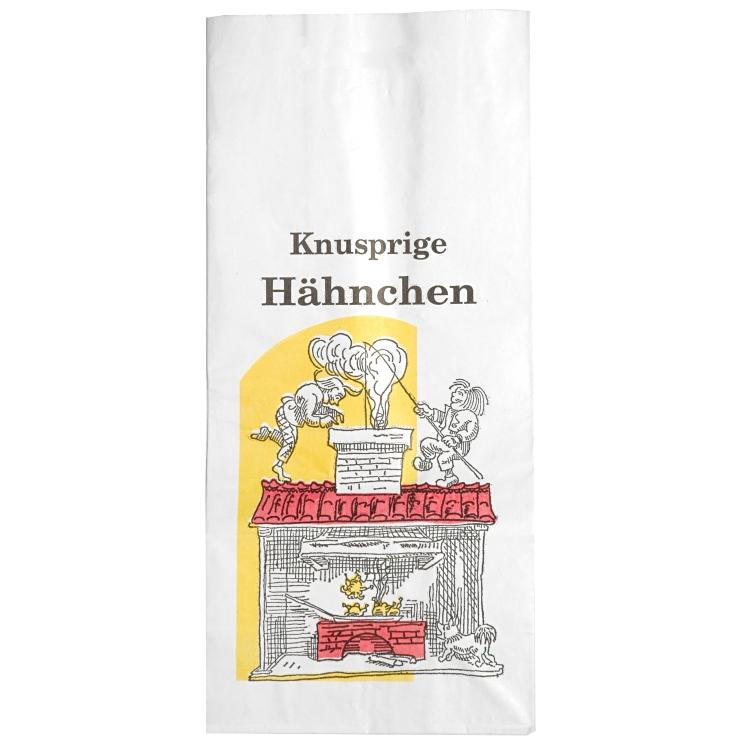 Papstar Papierbeutel – Weiss, Papier mit Aluminiumeinlage, 28 × 13 × 8 cm, für Hähnchen, 100 Stück