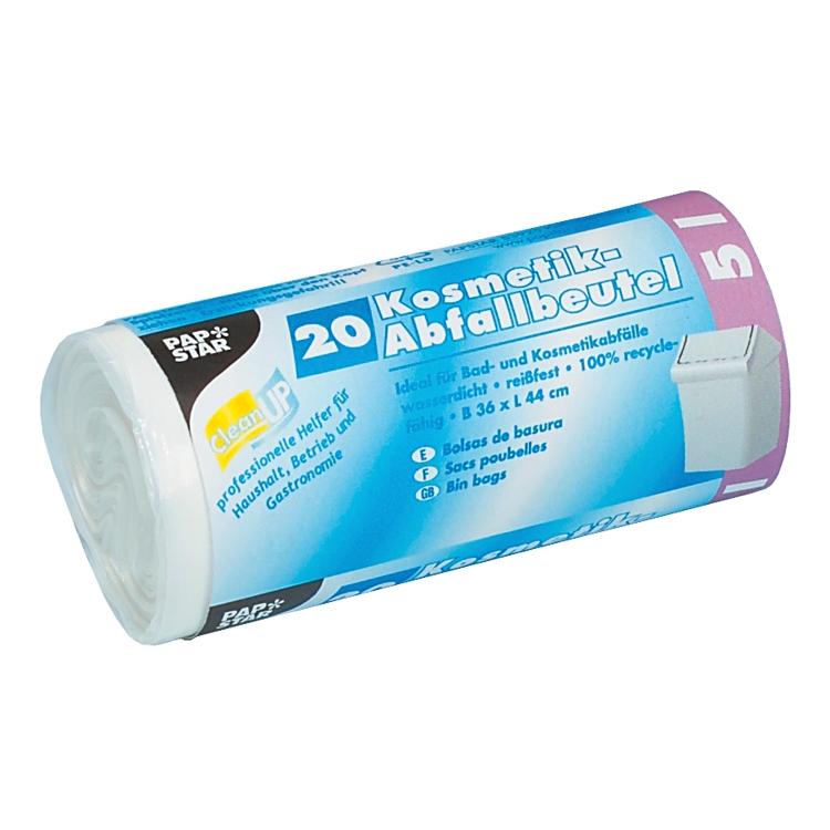 Papstar Kehrichtsack – 5 l, LLDPE, weiss, 16 µm, 360 × 440 mm, 20 Stk