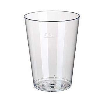 Papstar Trinkbecher, PS – 2 dl – Ø 7,5 cm – transparent – 10 Stk.