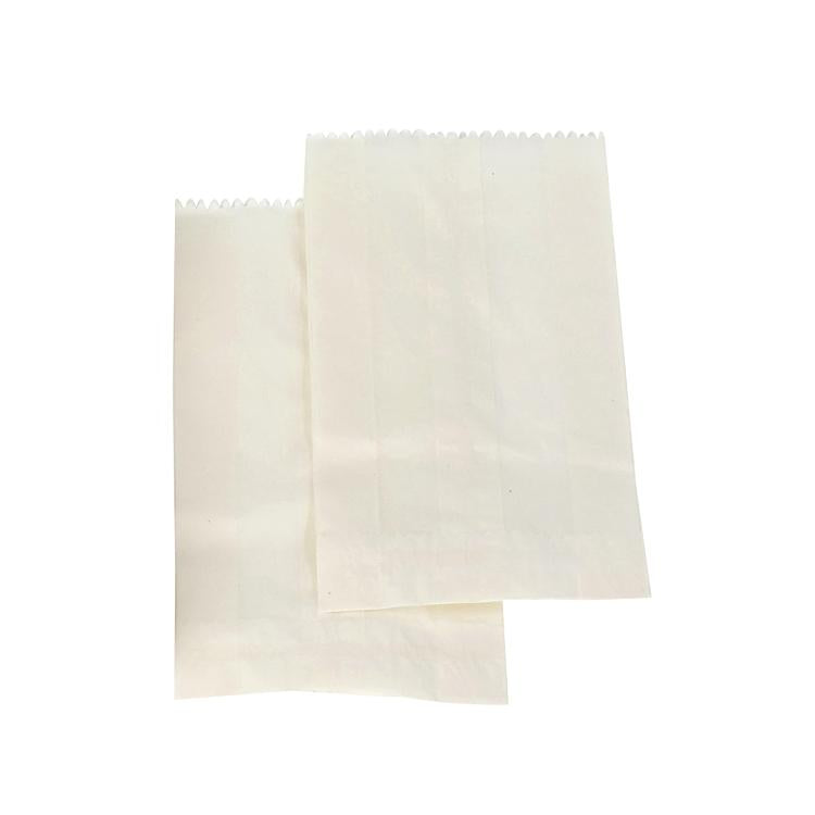 Papstar Papierbeutel – weiss, Pergamin-Ersatz, 10 × 21 × 3 cm, für Brot, Sandwiches, Backwaren, 100 Stück