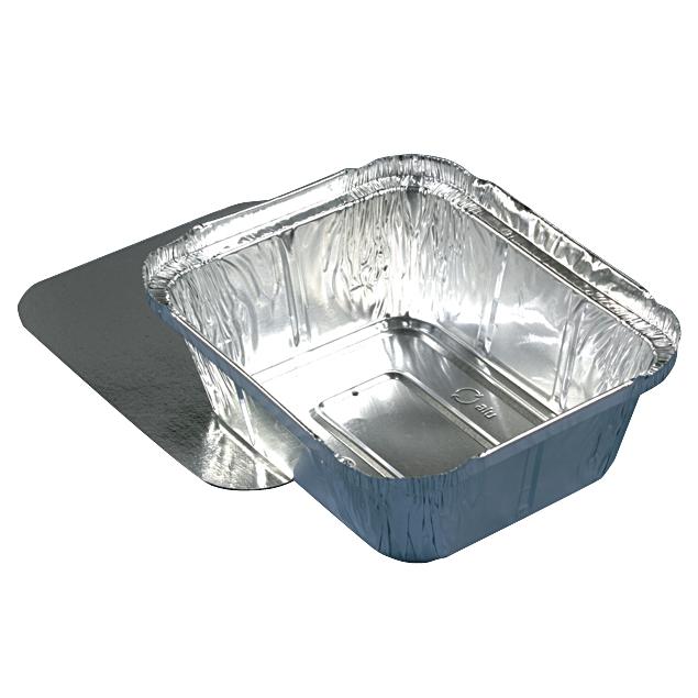 Papstar Take-away-Box, Aluminium – 500 ml, 140 × 114 × 42 mm, silber – 25 Stk.