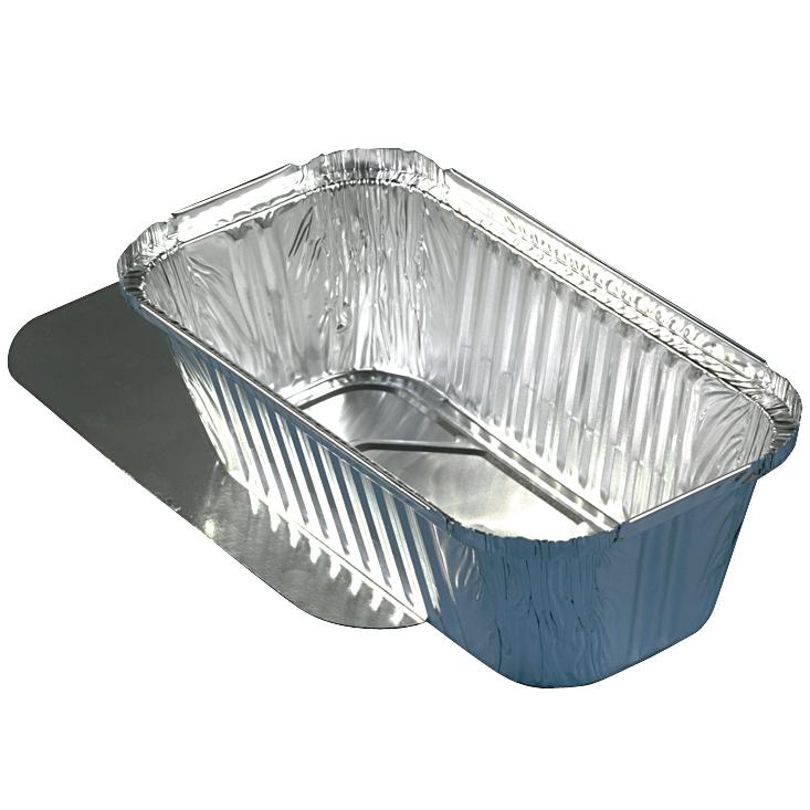 Papstar Schale/Schüssel Aluminium, rechteckig – 1,5 l – 242 × 130 × 70 mm, silber – 25 Stk.
