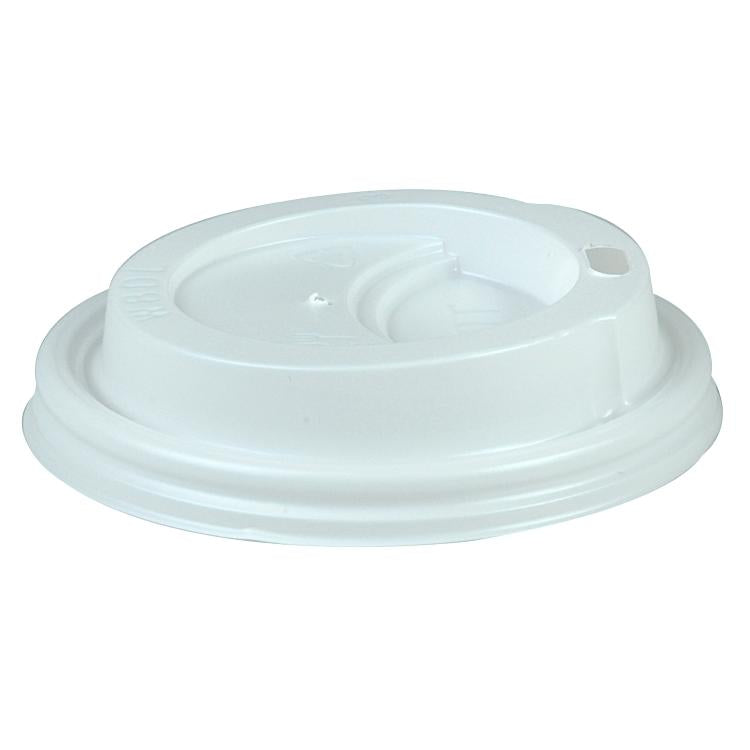 Papstar Deckel für Coffee-to-go-Becher, PS – Ø 9 cm × 1,8 cm, weiss – 100 Stk.