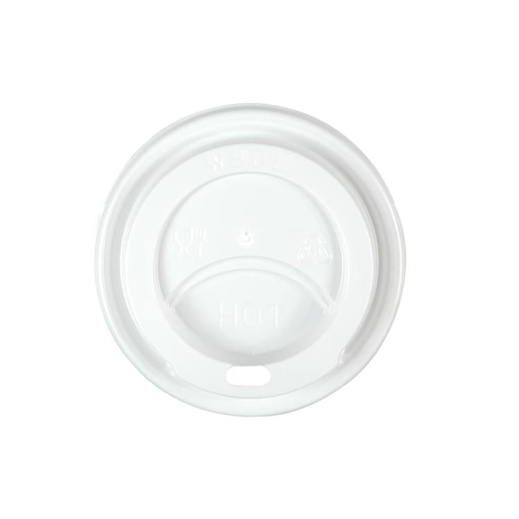 Papstar Deckel für Coffee-to-go-Becher, PS – Ø 9 cm × 1,8 cm, weiss – 100 Stk.