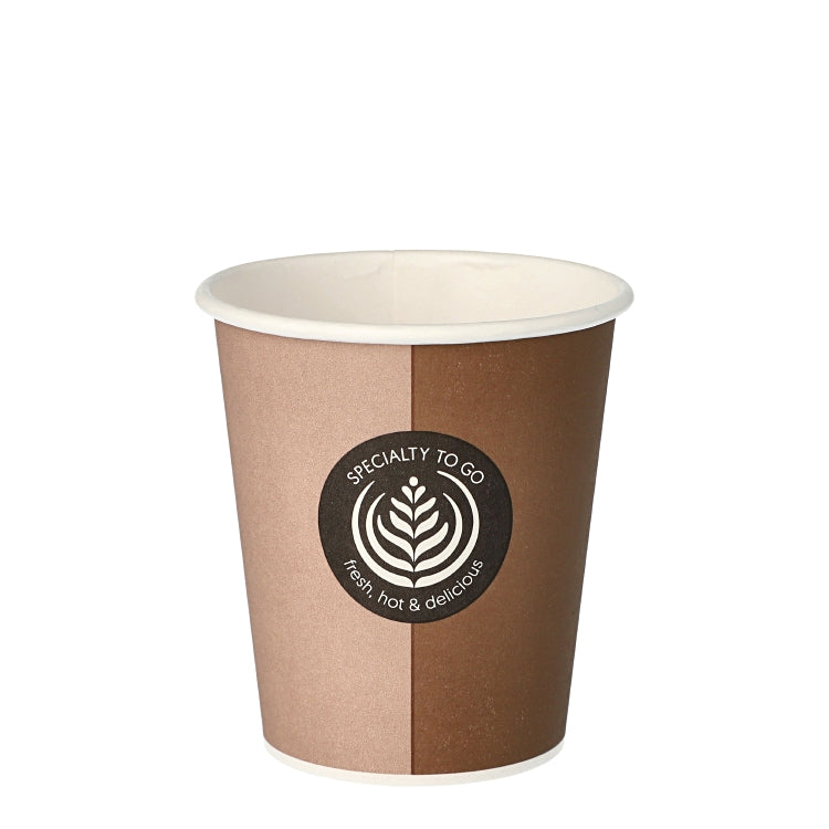 Papstar Trinkbecher, Papier, 2 dl, Braun, To-Go-Motiv – 50 Stk.