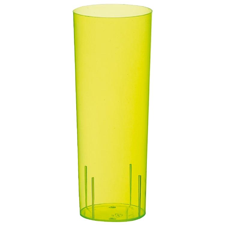 Papstar Longdrink-Becher PS, 3 dl – gelb – 10 Stk.