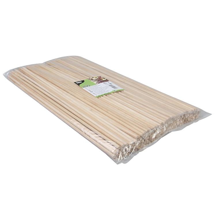 Papstar Schaschlikspiesse 200 Stk., 40 cm, Ø 0,5 cm, Holz, natur