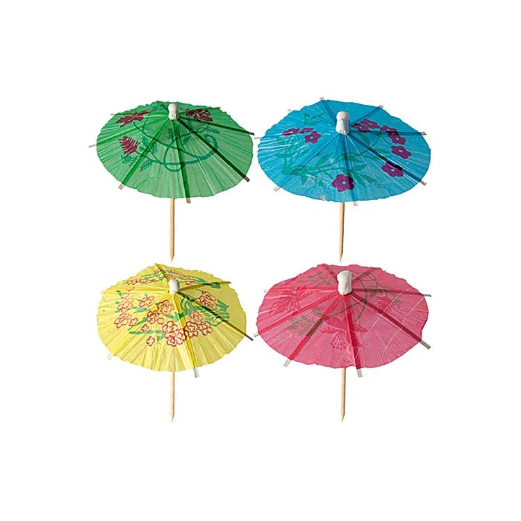 Papstar Party-Schirmchen Asia – mehrfarbig – 10 cm – Papier/Holz – 144 Stk