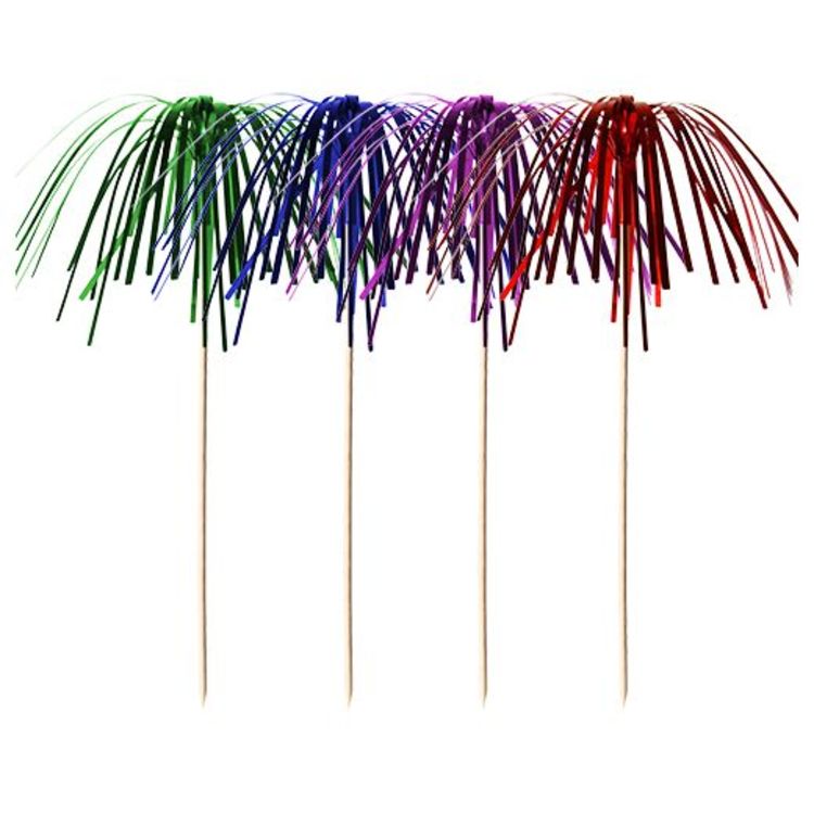 Papstar Party-Piekser Feuerwerk – mehrfarbig – 15,5 cm – Holz – 100 Stk