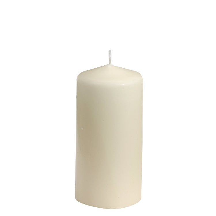 Papstar Stumpenkerze – Ø 4 × 9 cm – Paraffin, creme – 10-teilig – ca. 9 h