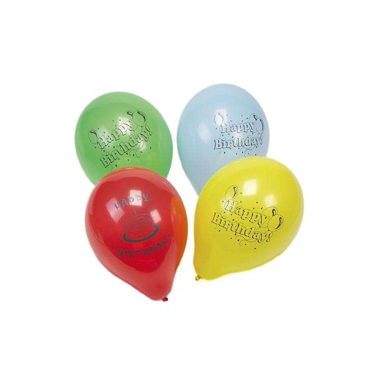 Papstar Luftballons Happy Birthday – mehrfarbig – Ø 22 cm – Latex – 10 Stk