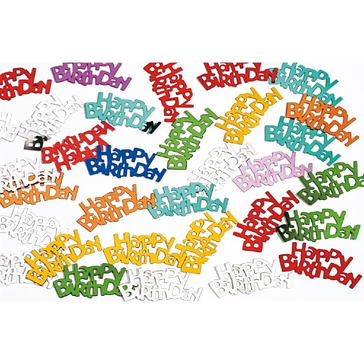 Papstar Konfetti Happy Birthday – mehrfarbig – 15 g – Folie – 1 Stück