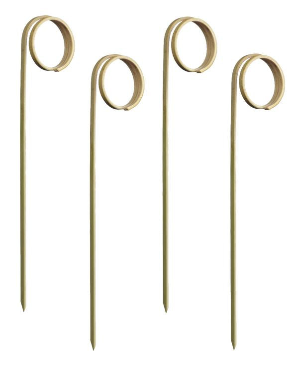 Papstar Bambus-Spiesse Twister Pure – natur – 11 cm – Bambus – 100 Stk