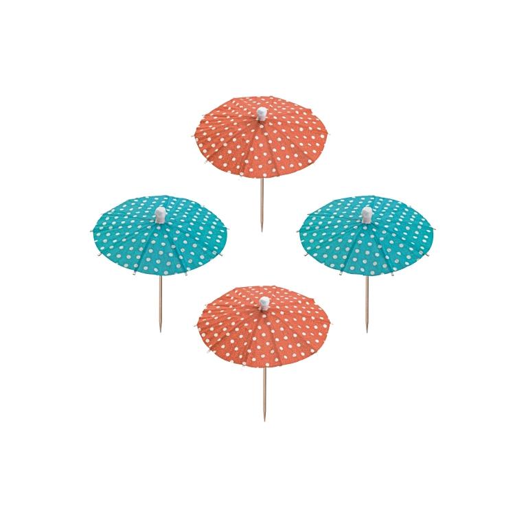 Papstar Party-Piekser Dots – mehrfarbig – 10 cm – Holz/Papier – 10 Stk
