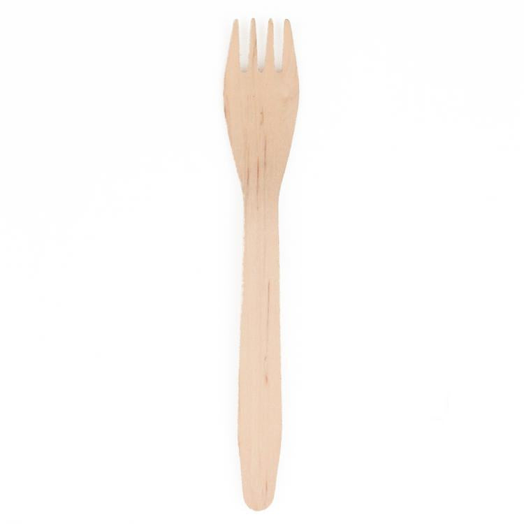 Papstar Holzgabel Pure, 16,5 cm – natur – 25 Stk.